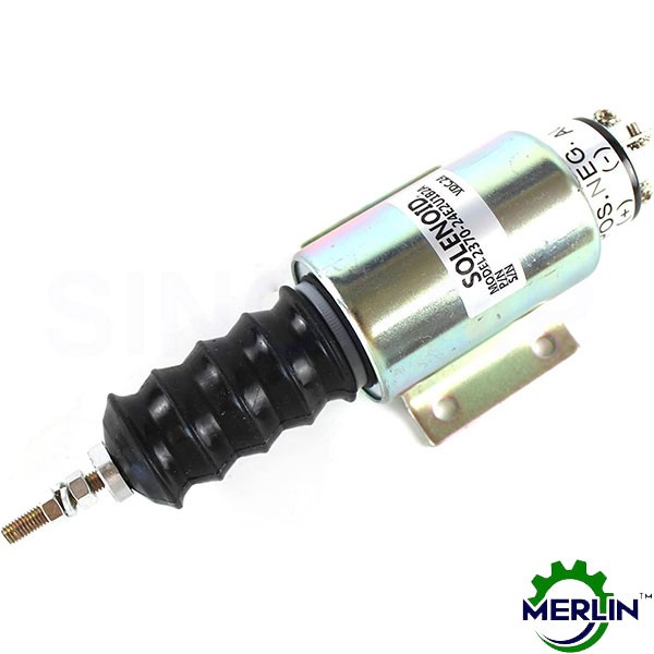 2370-24E2U1B2A 24V Stop Solenoid | SINOCMP Fuel Shut Off Solenoid